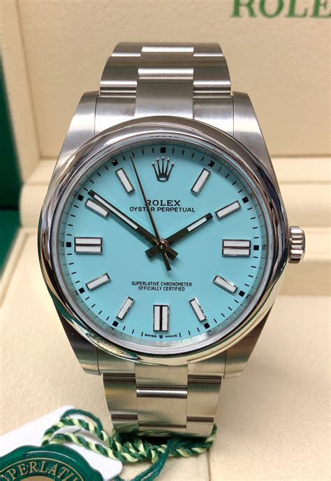 rolex tiffany oyster perpetual|rolex oyster perpetual acero 41mm.